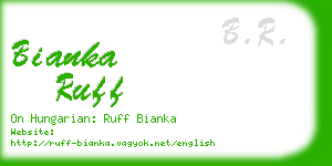 bianka ruff business card